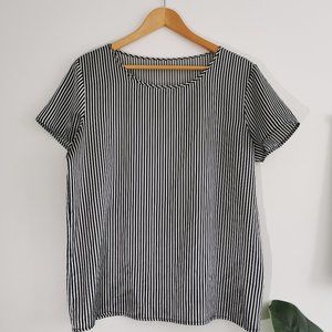 American Apparel Striped Shiny Tee